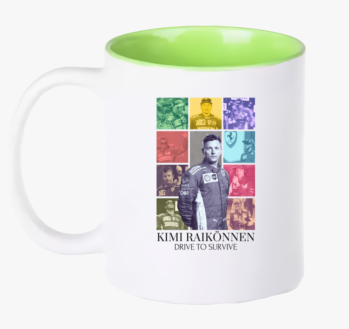 Kimi Raikönnen F1 bögre — Zöld