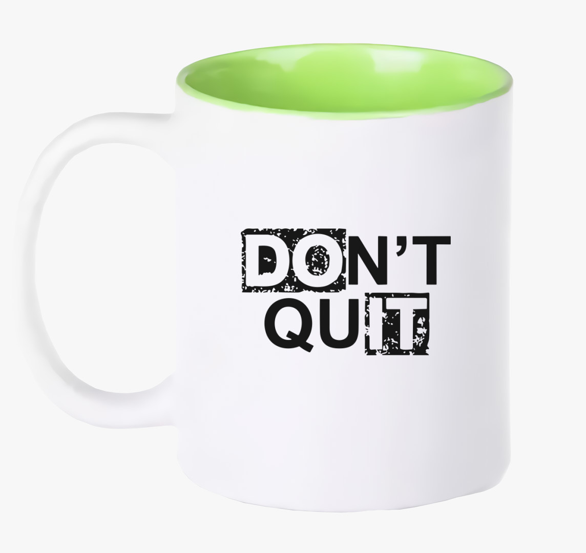 Dont quit do it bögre — Zöld