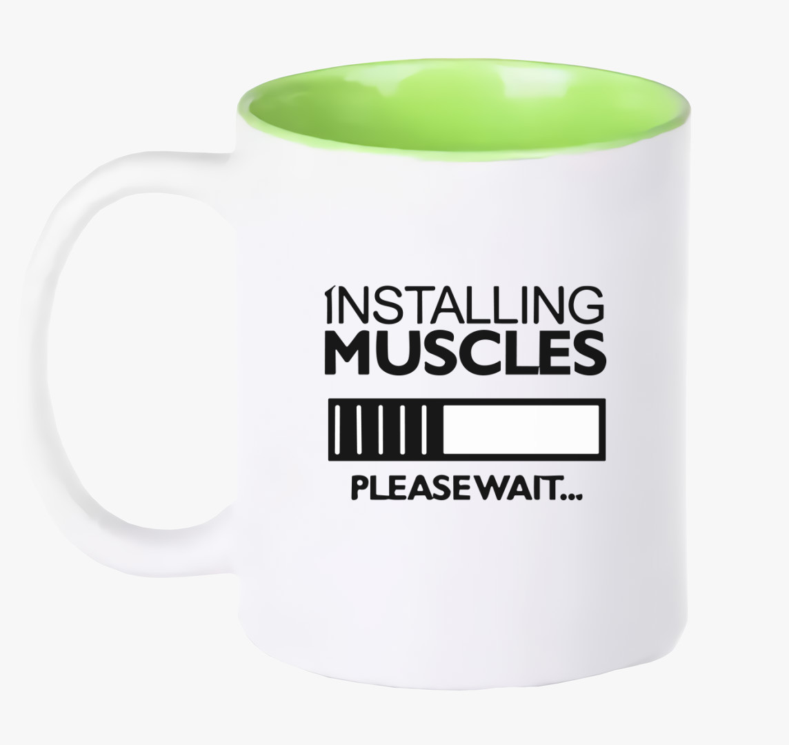 Installing muscles bögre — Zöld