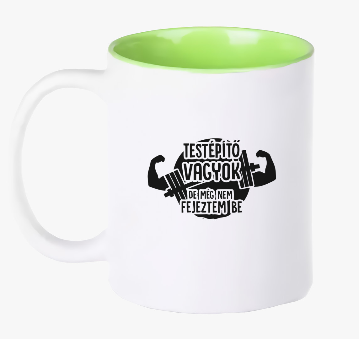 Testépítő vagyok bögre — Zöld