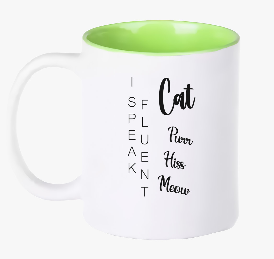 Fluent cat bögre — Zöld