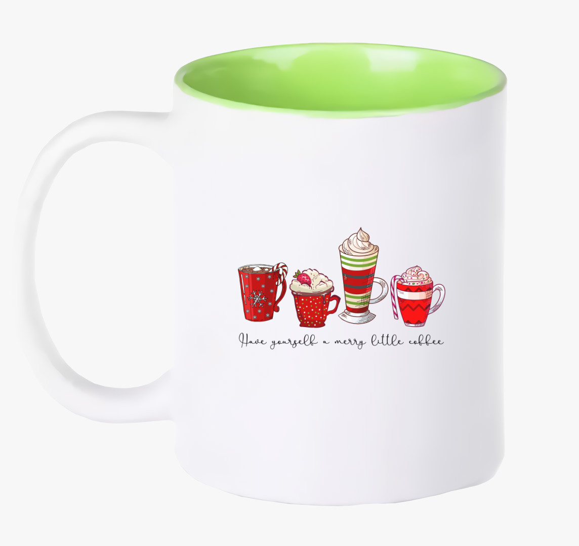 Merry coffee bögre — Zöld