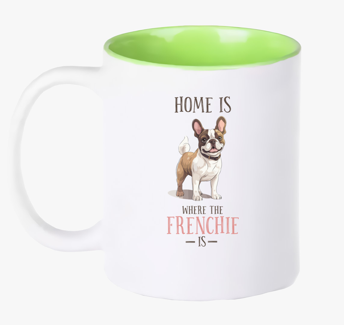 Frenchie home bögre — Zöld