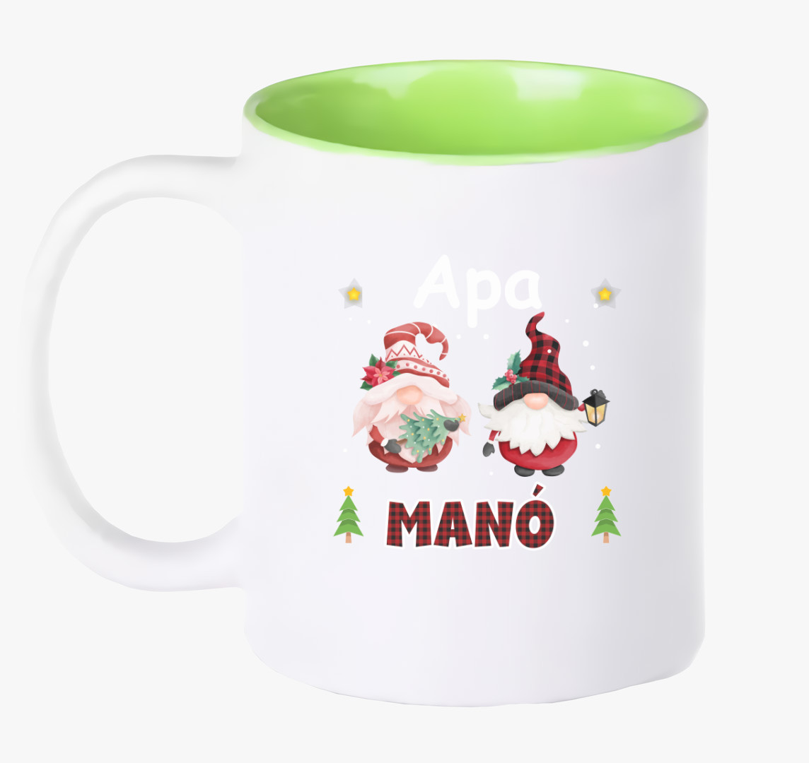 Apa manó bögre — Zöld
