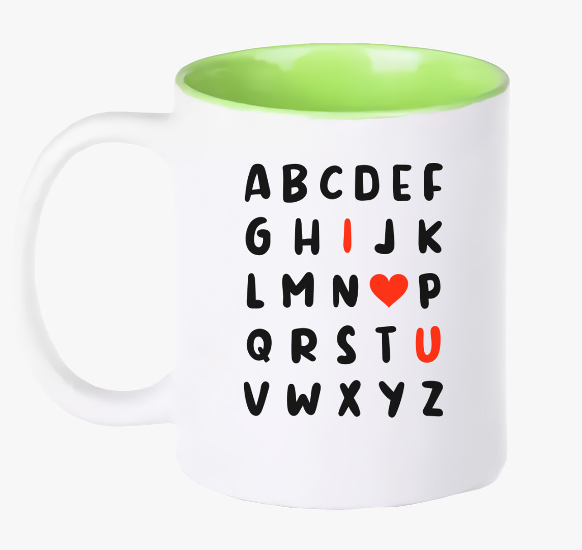 Szerelem ABC bögre — Zöld
