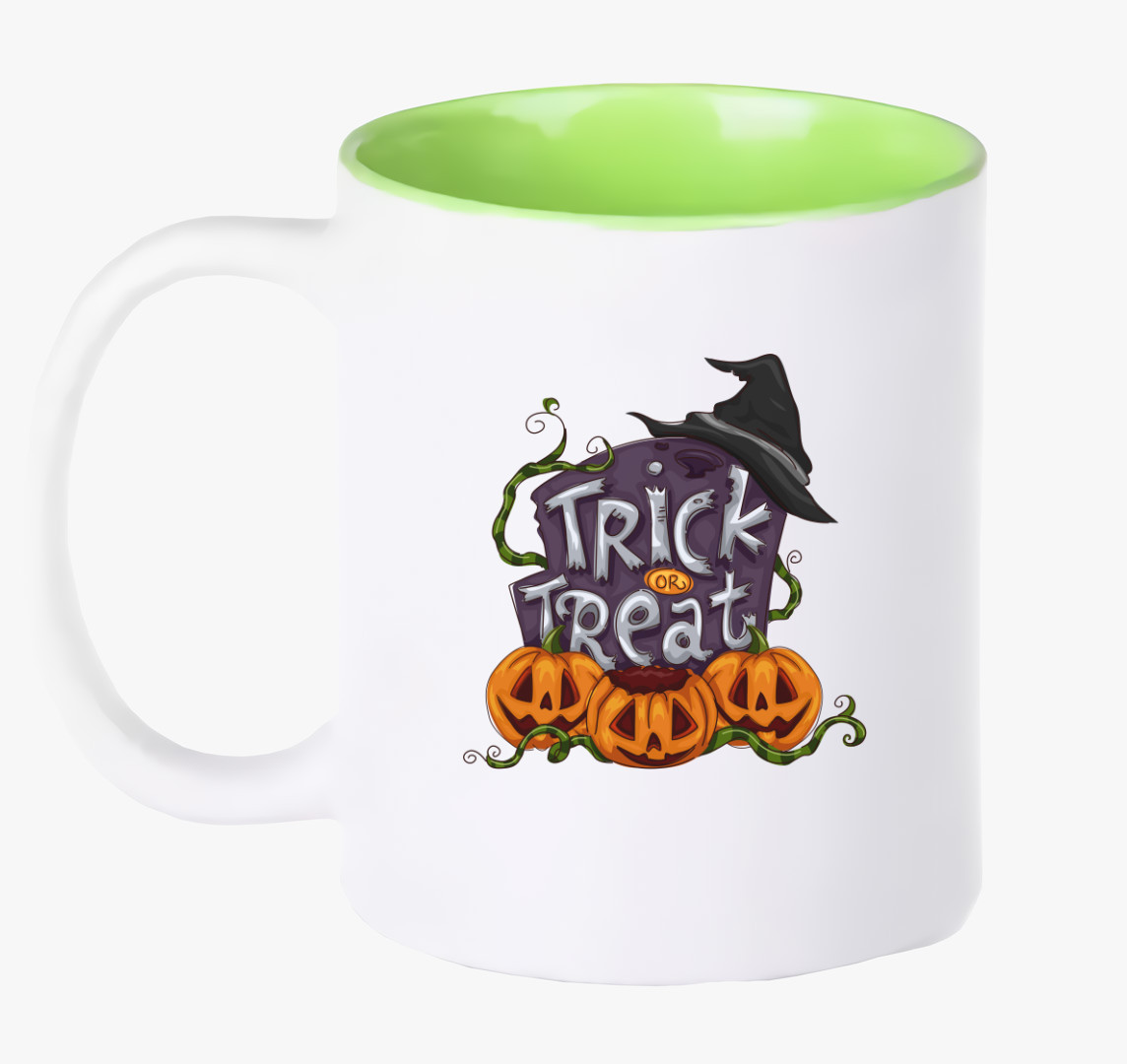Halloweenes Trick or Treat bögre — Zöld