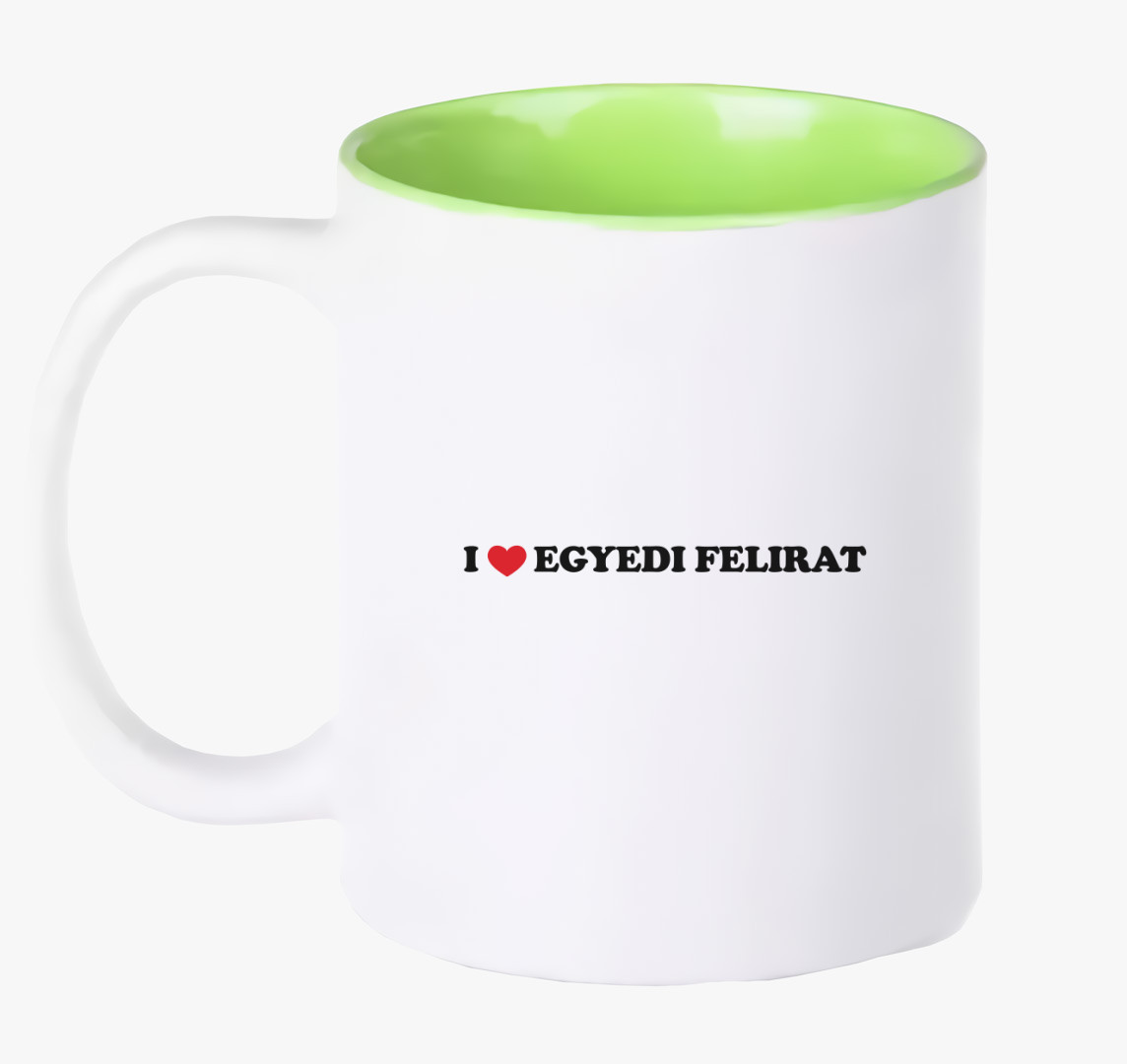 I love egyedi bögre — Zöld