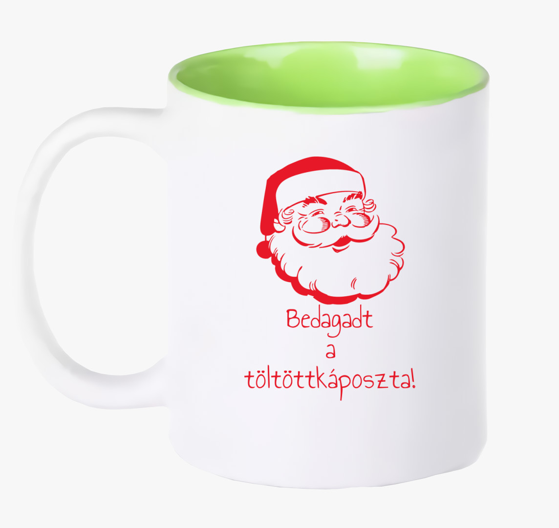 Bedagadt a töltött káposzta-mikulásos bögre — Zöld