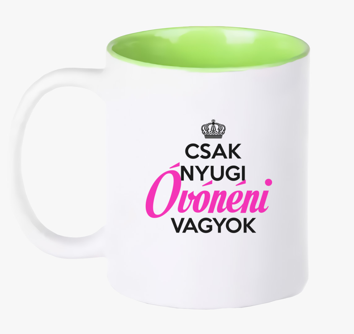 Csak nyugi, óvónéni vagyok - Óvónő bögre — Zöld