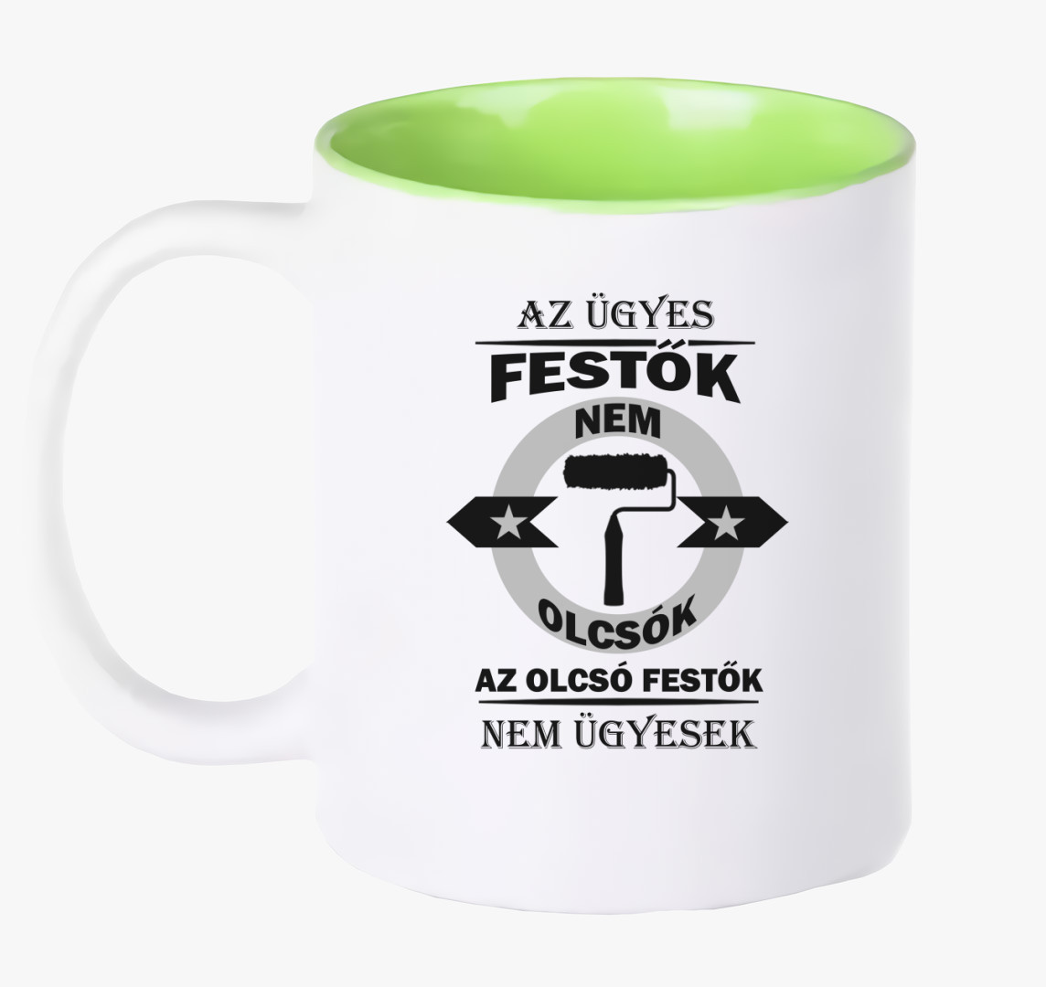 Ügyes festő bögre — Zöld