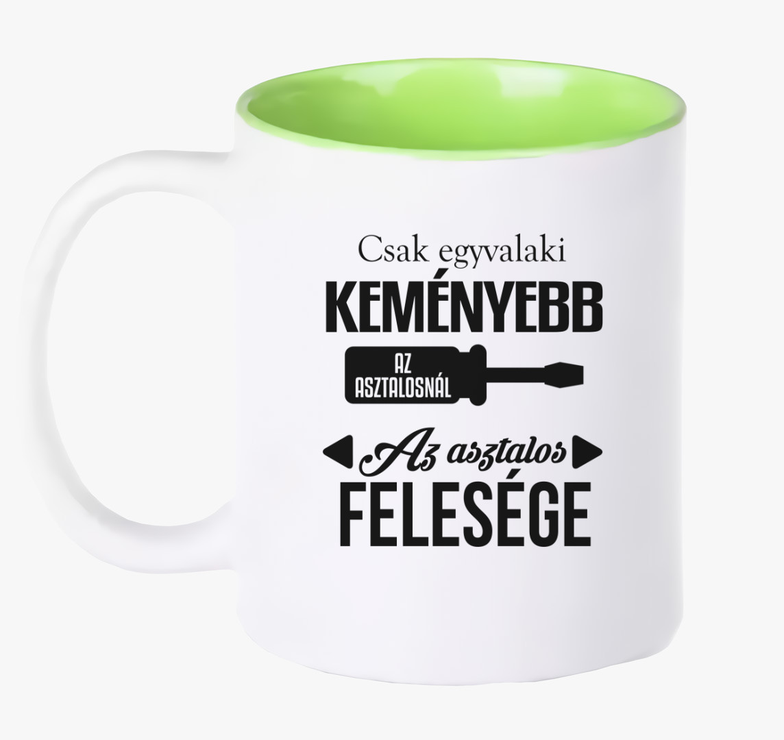 Asztalos feleség - asztalos bögre — Zöld