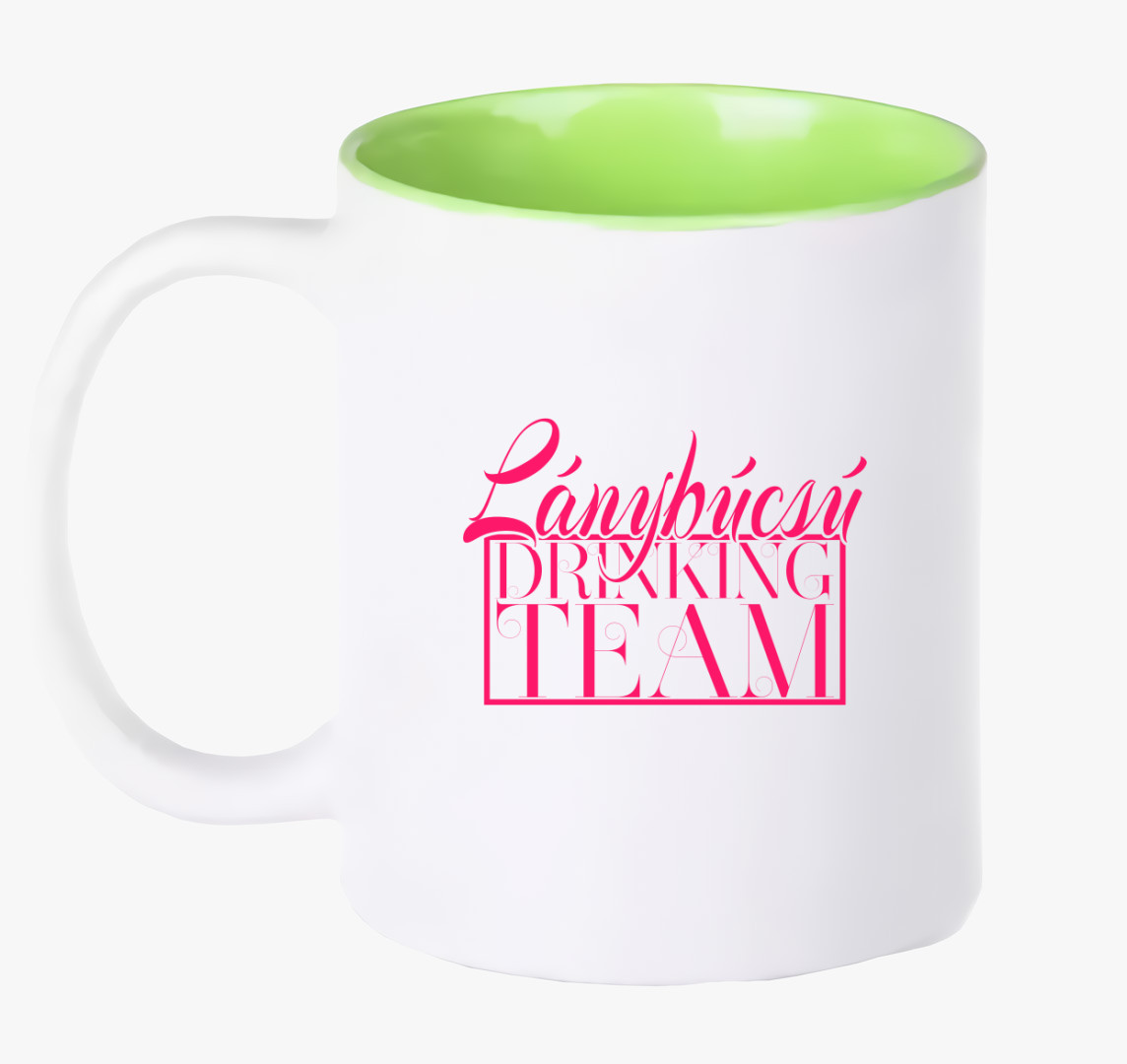 Lánybúcsú Drinking Team bögre — Zöld