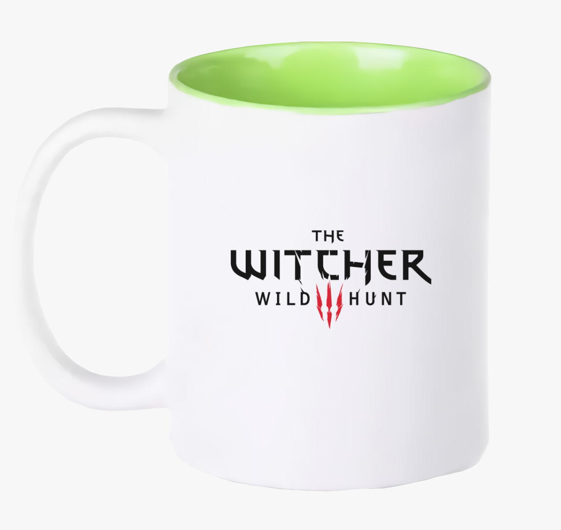 Witcher Wild Hunt bögre — Zöld