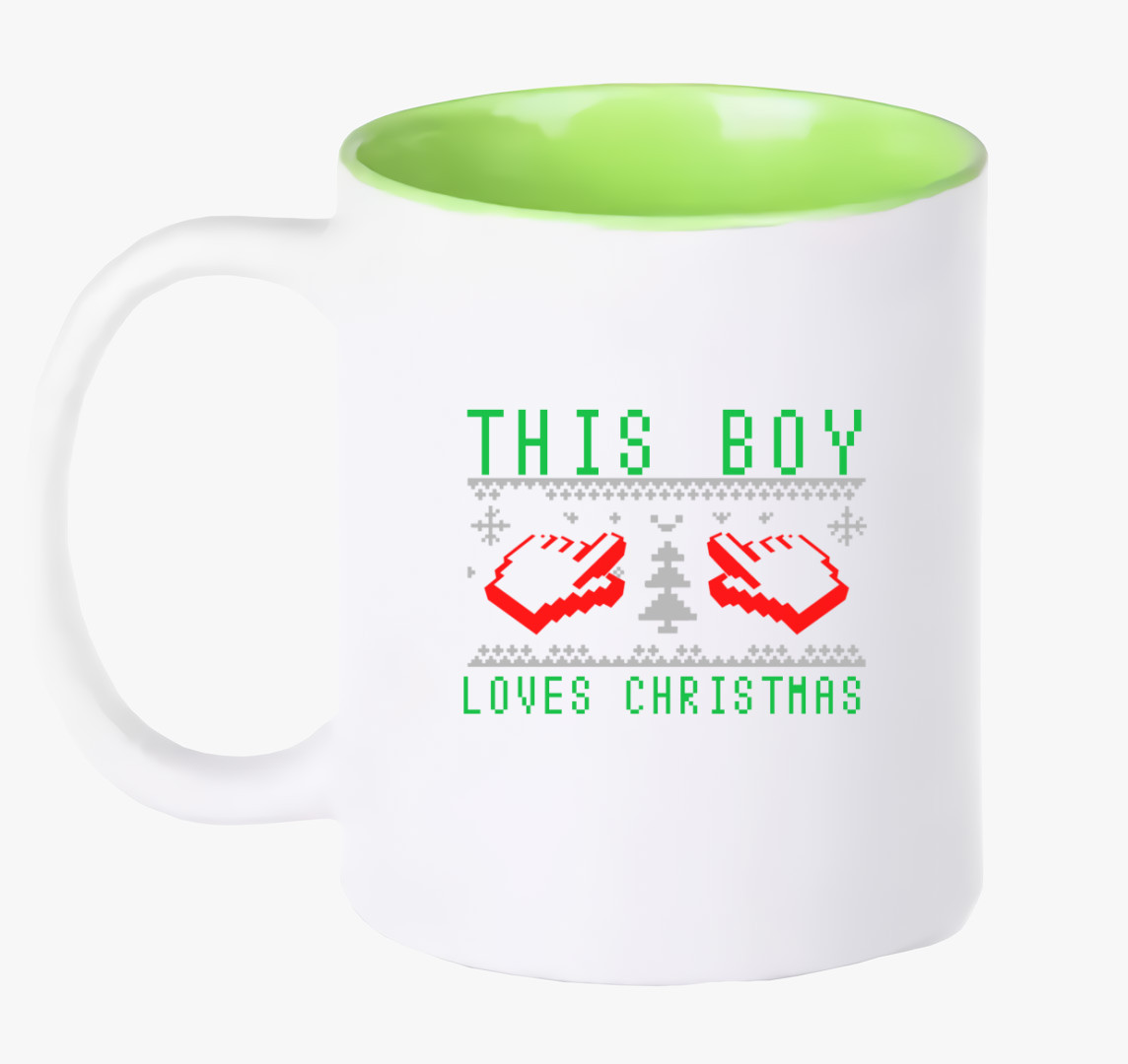 This boy love Christmas bögre — Zöld