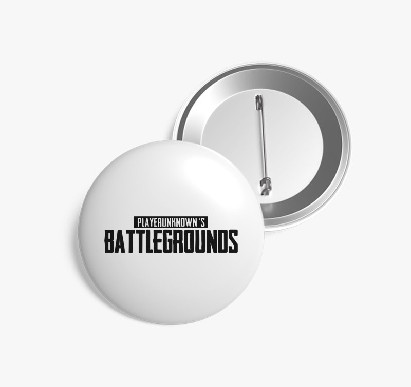 PUBG logo kitűző — Fehér