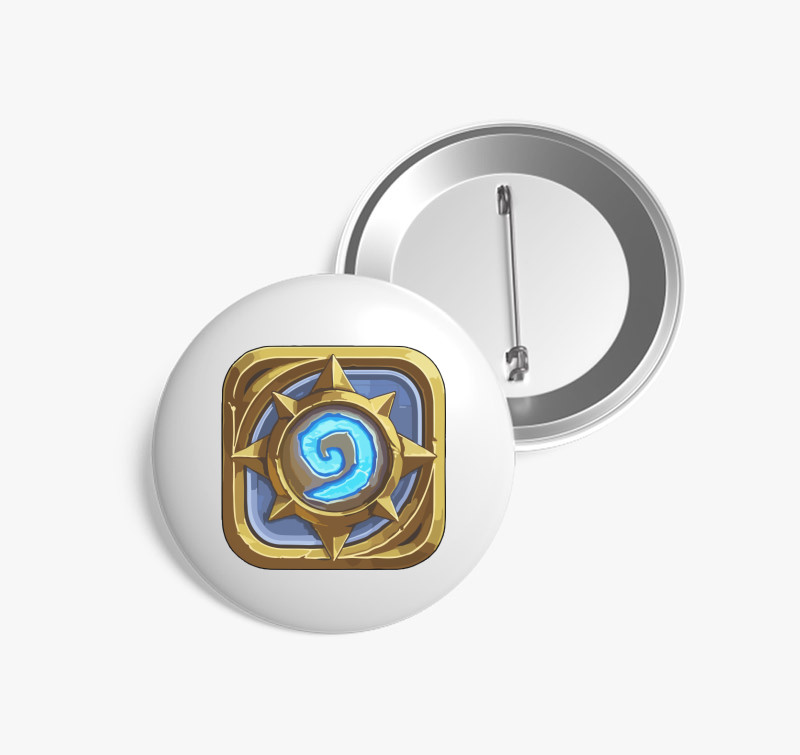 Hearthstone ikon kitűző — Fehér