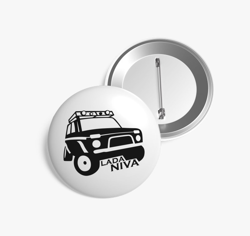 Lada Niva kitűző — Fehér