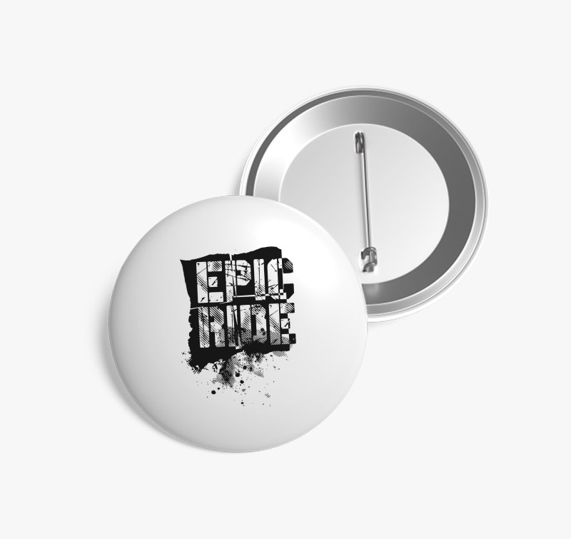 Epic Ride kitűző — Fehér