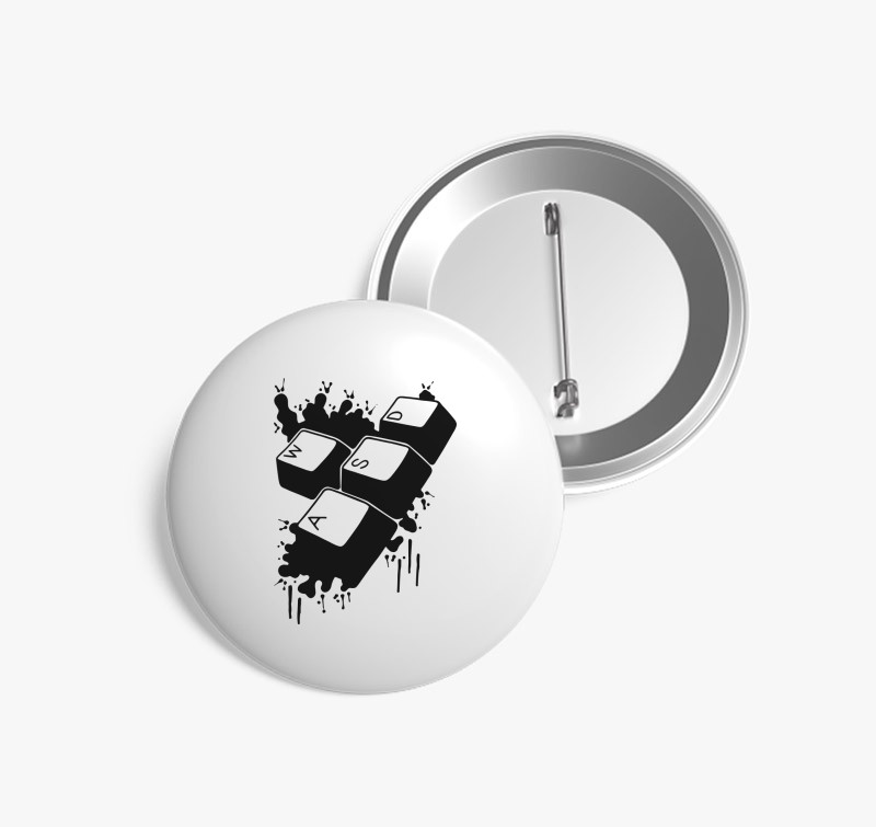 WASD kitűző — Fehér