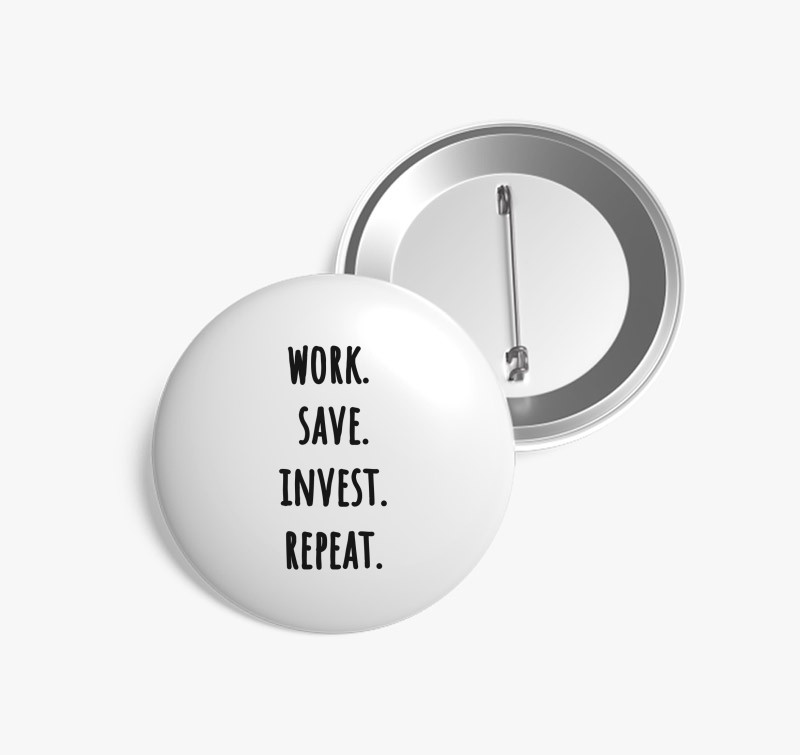 Work save kitűző — Fehér