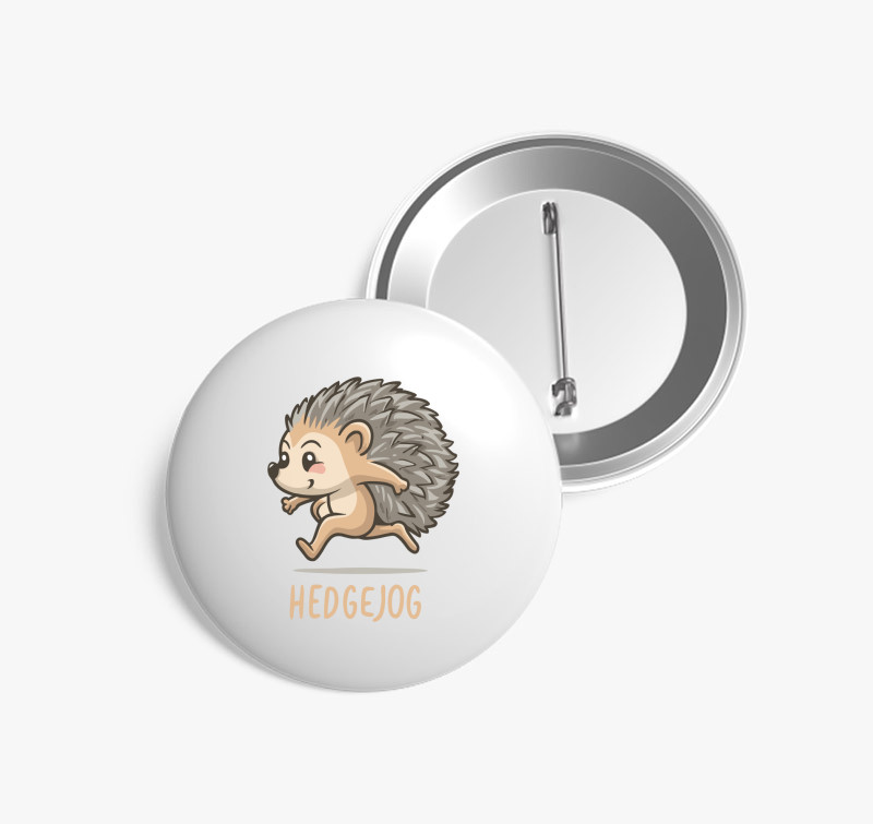 Hedgejog kitűző — Fehér