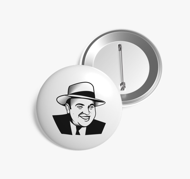 Al Capone kitűző — Fehér
