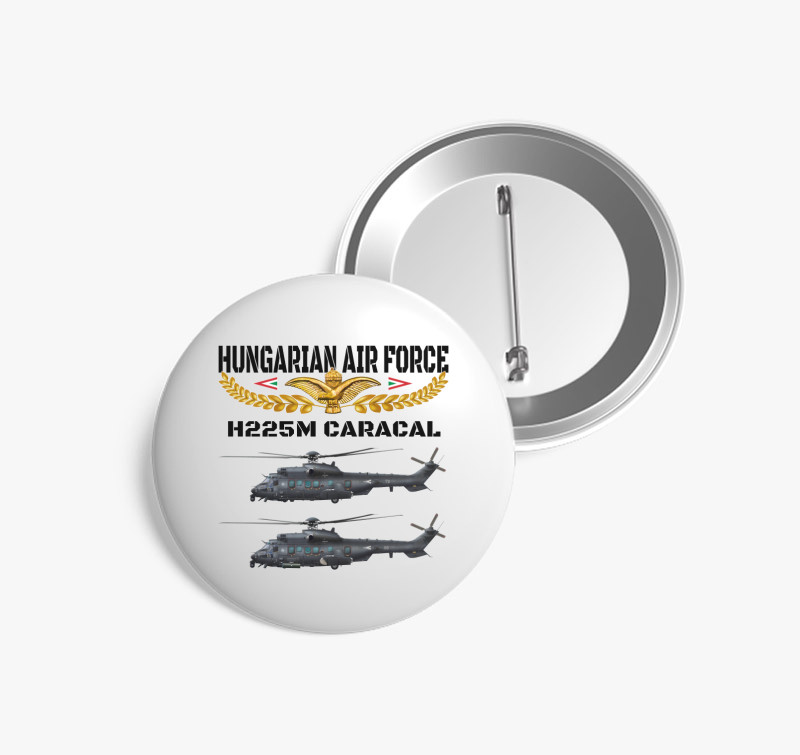 Aranysas H225M kitűző — Fehér
