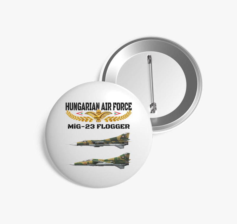 Aranysas MiG-23 kitűző — Fehér