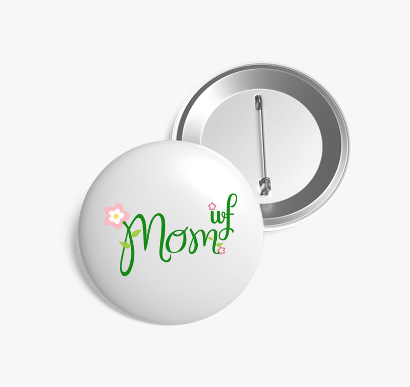 IVF MOM kitűző — Fehér