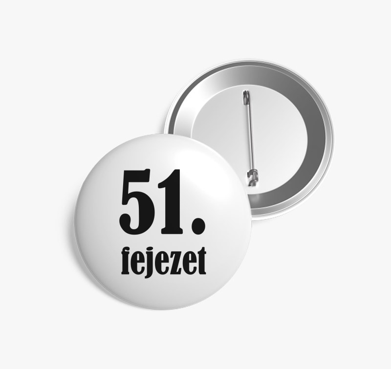 Születésnap fejezet kitűző — Fehér