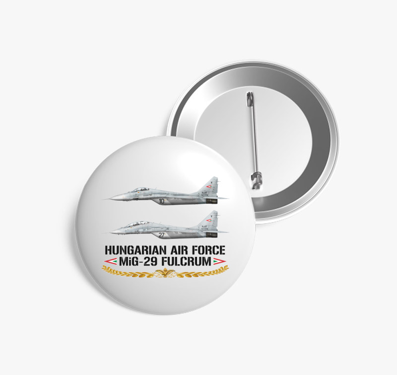 MiG-29 aranysas 2 kitűző — Fehér
