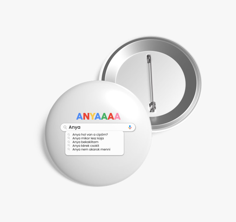 Anya a mindentudó kitűző — Fehér