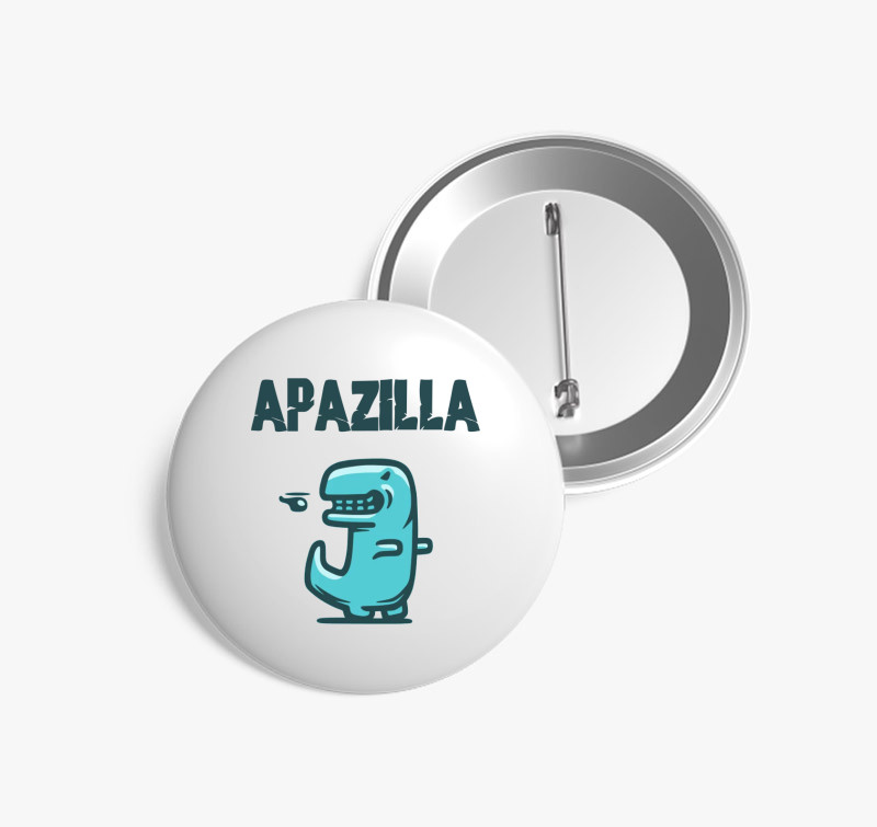 Apazilla kitűző — Fehér