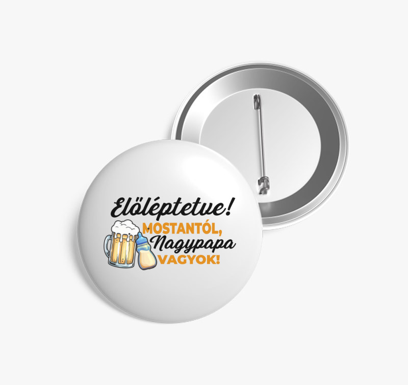 Előléptetve kitűző — Fehér