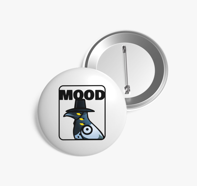 Huntrix szarka mood kitűző — Fehér