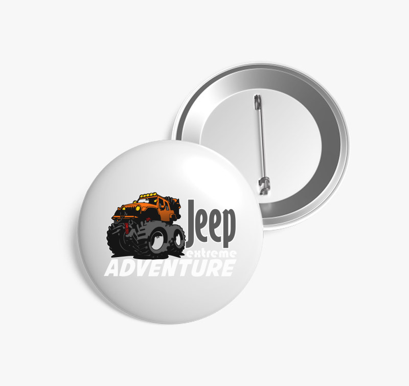 Jeep kitűző — Fehér