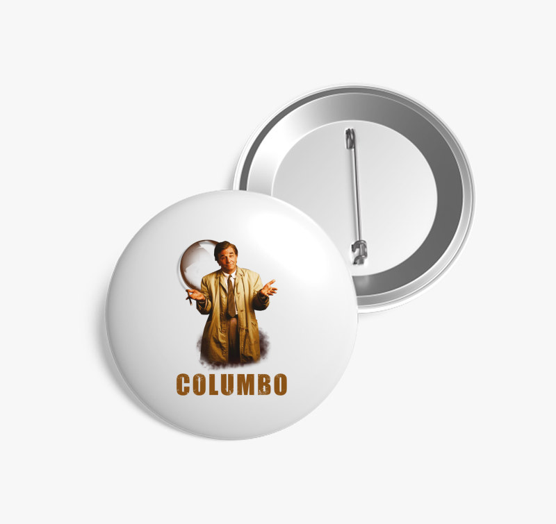 Columbo kitűző — Fehér