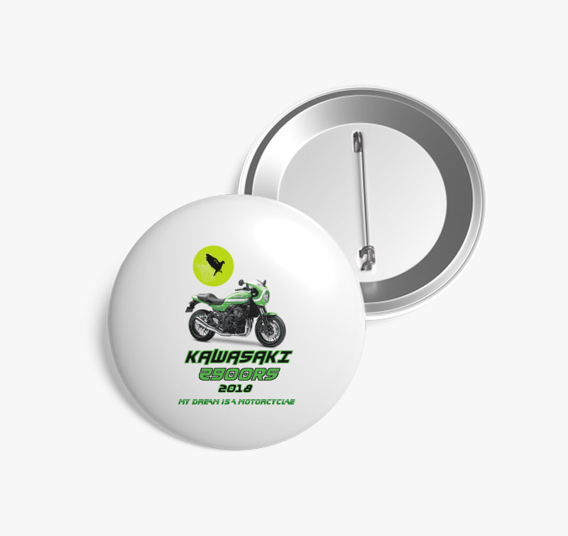 Kawasaki Z900RS 18 kitűző — Fehér