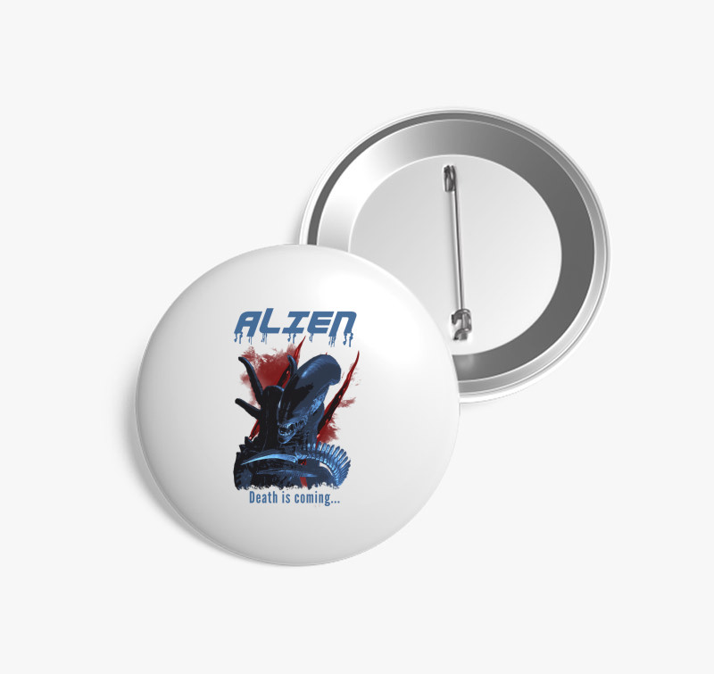 Alien kitűző — Fehér