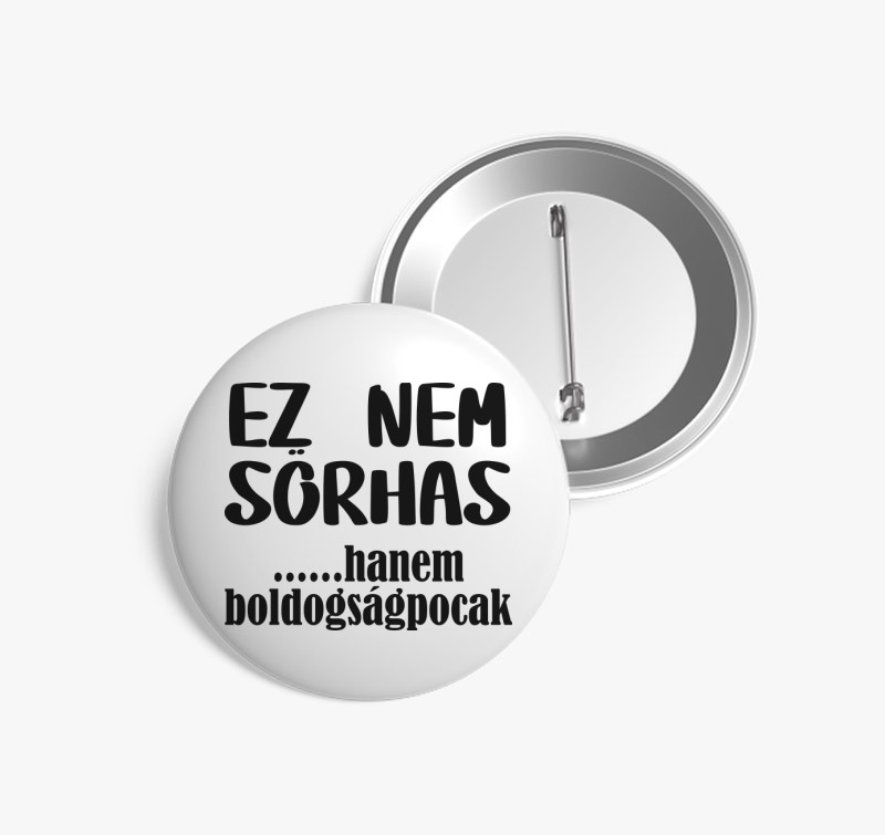 Nem sörhas kitűző — Fehér