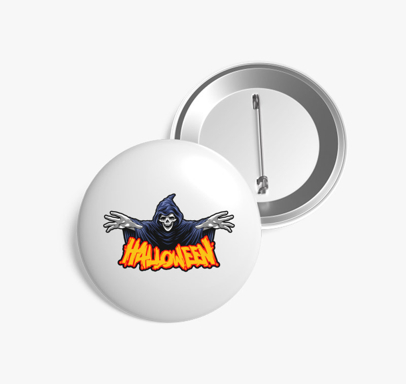 Halloween-i szellemes kitűző — Fehér
