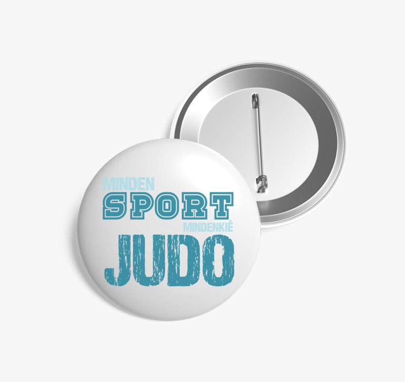 Minden sport judo kitűző — Fehér