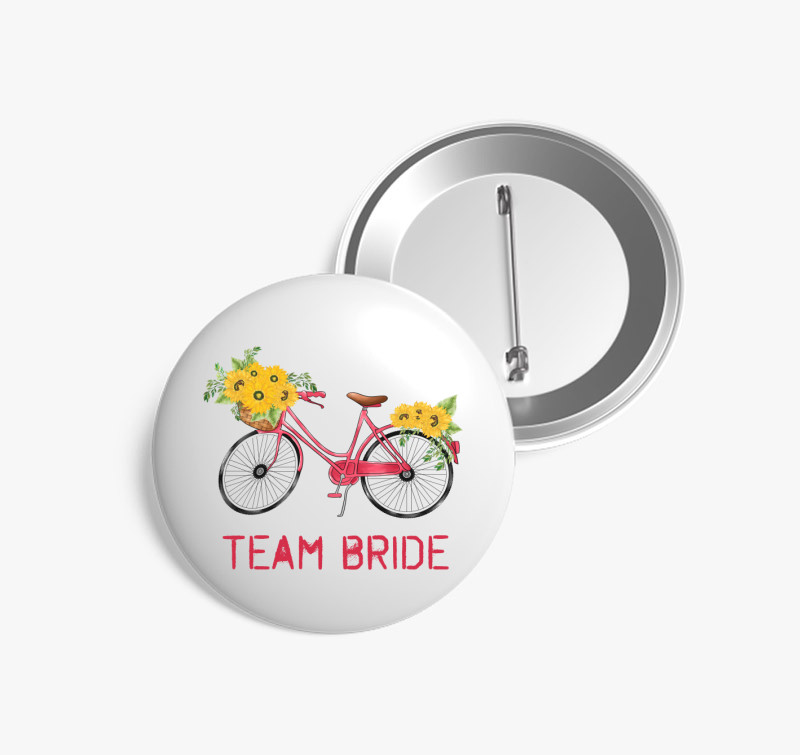Biker Team Bride kitűző — Fehér