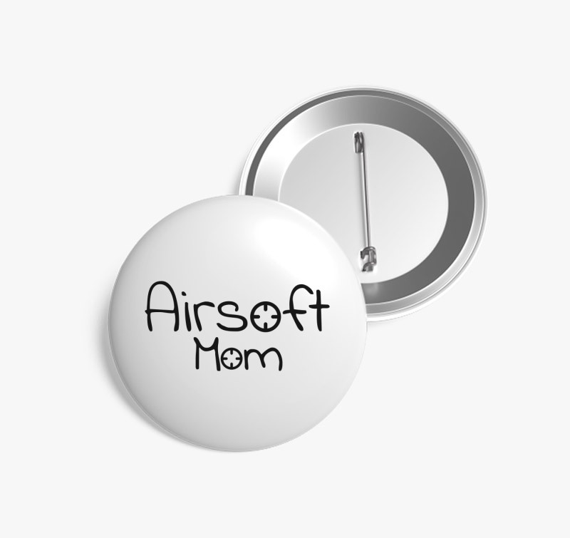 Airsoft Mom kitűző — Fehér