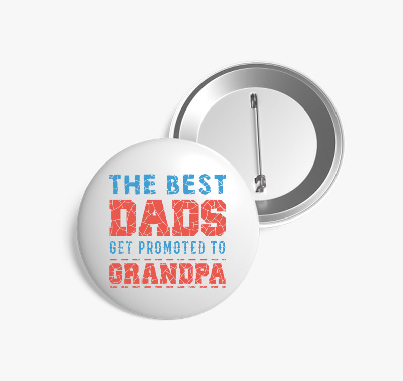Promoted grandpa kitűző — Fehér
