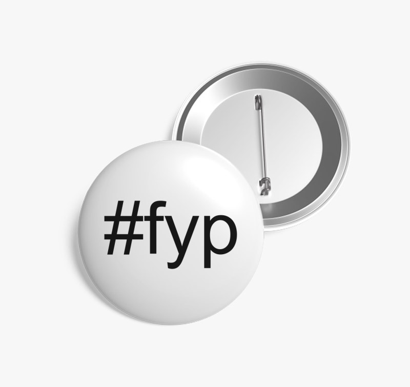 Fyp kitűző — Fehér