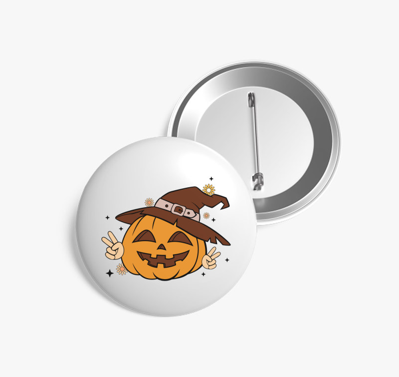 Howdy Pumpkin kitűző — Fehér