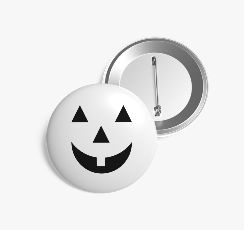 Pumpkin face kitűző — Fehér