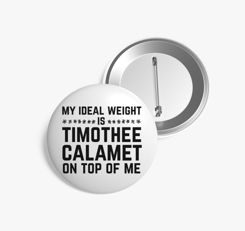 Ideal weight TC kitűző — Fehér