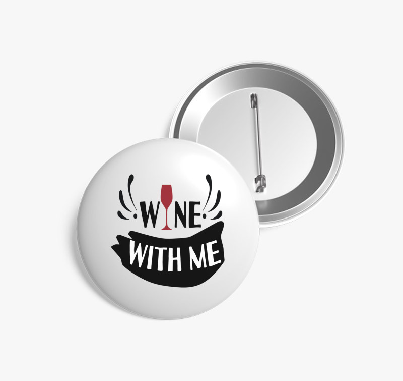 Wine kitűző — Fehér